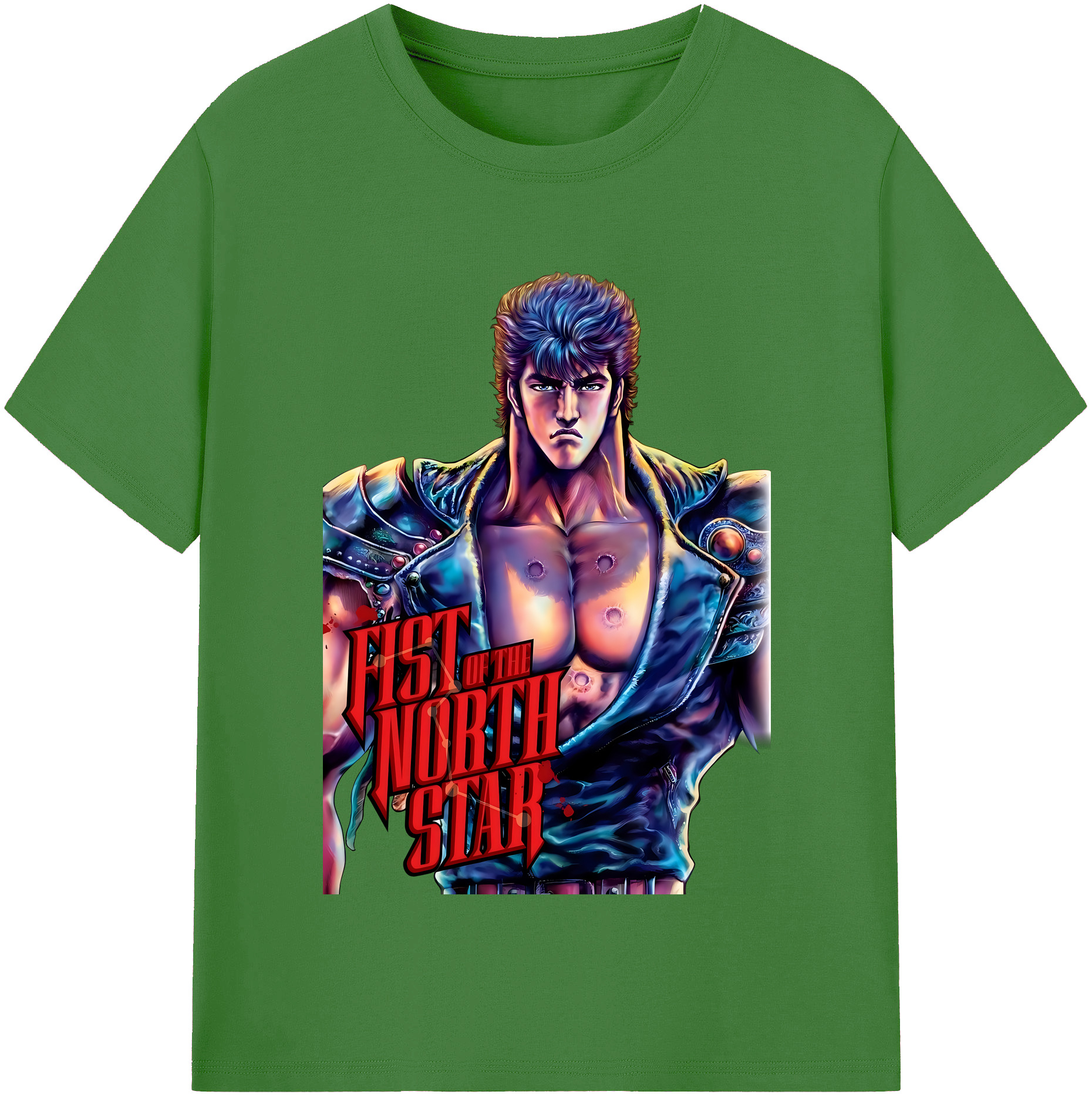 （画像用） 北斗の拳 Fist of the North Star レディースカジュアルプリントTシャツ（綿100％）